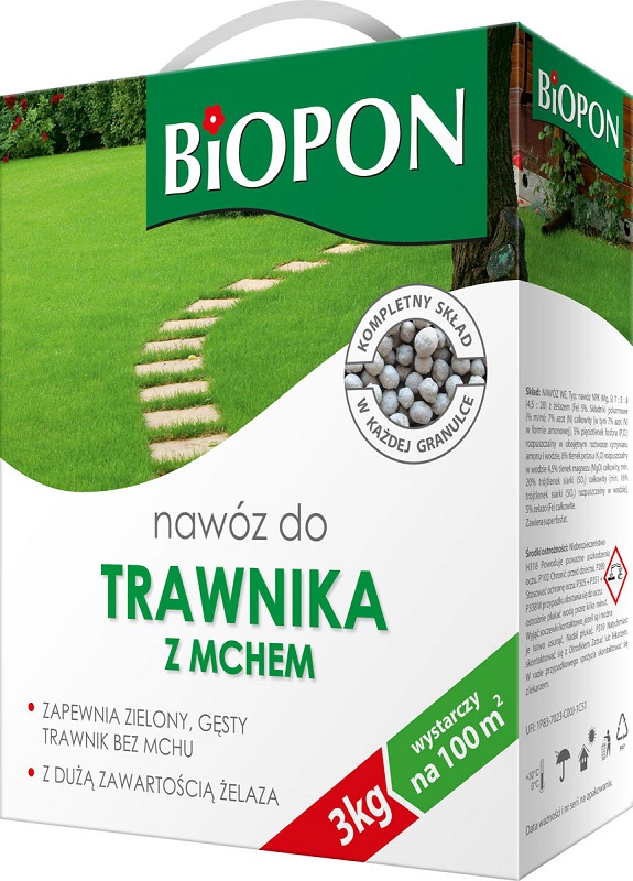 

Biopon Nawóz do Trawnika z Mchem na mech 3kg