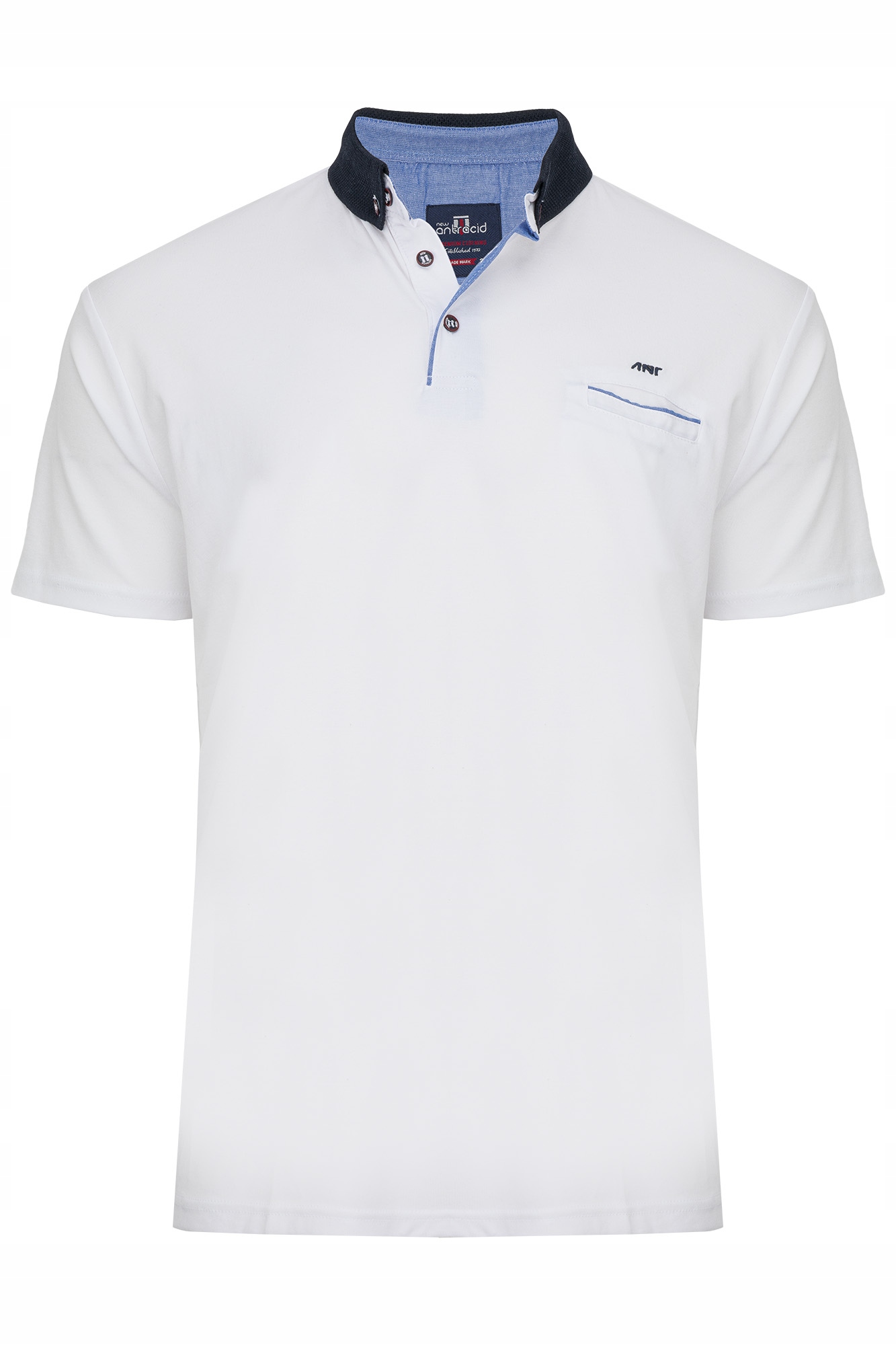 Tričko Pánské Bílé Polo 90% Bavlna S Kapsou Velká Velikost Polovina: 4XL