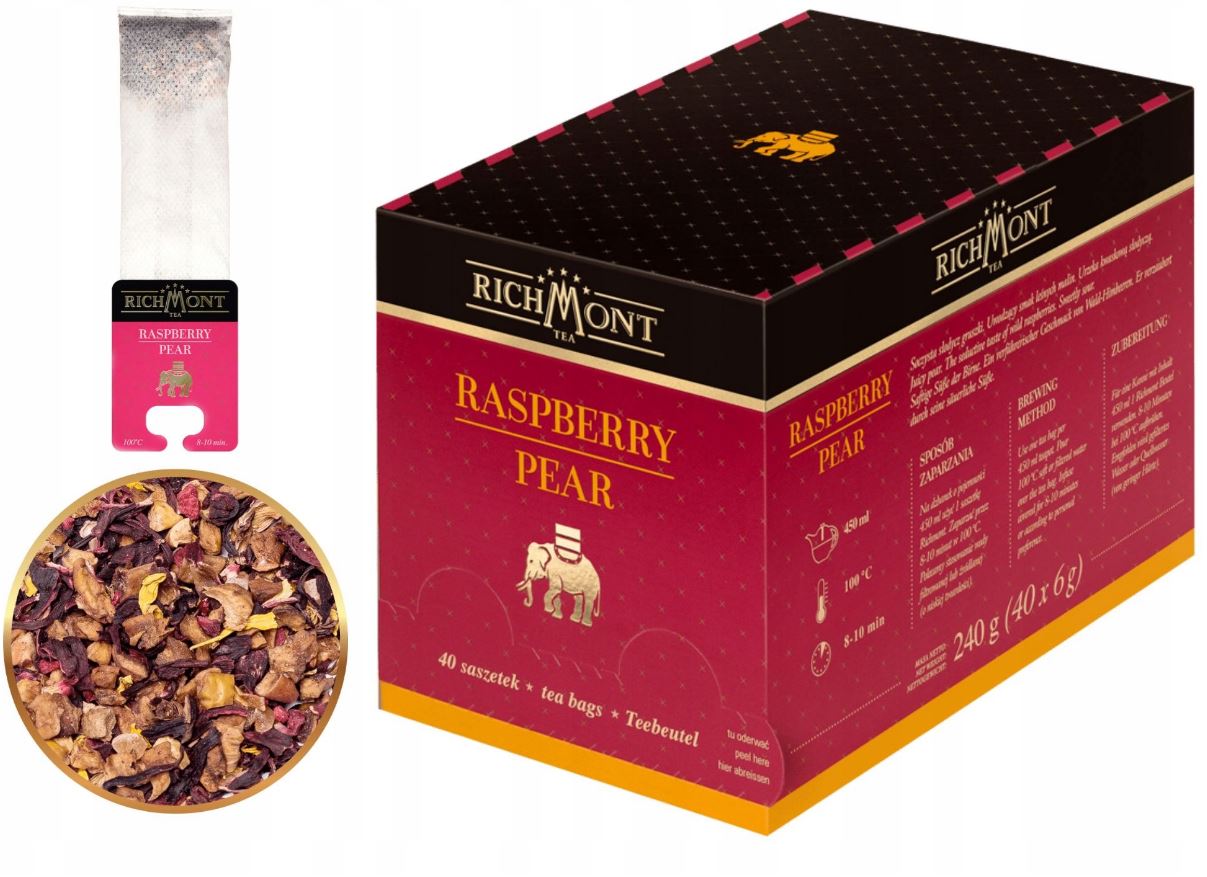 Herbata Richmont 40szt Raspberry Per Malina Gruszka Hibiskus