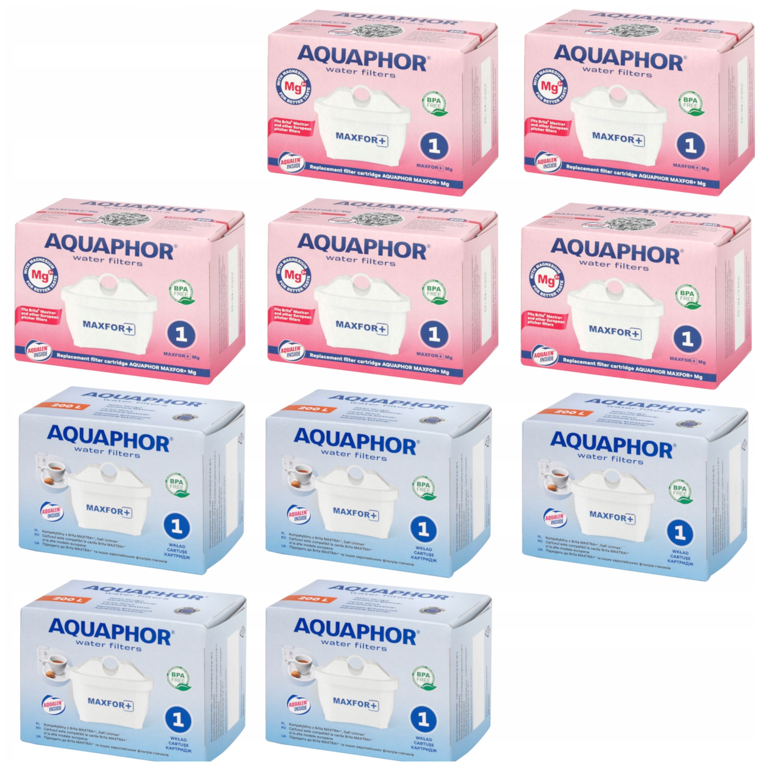 Wkład filtr do dzbanka Aquaphor Maxfor+ (Mix 10 szt.)