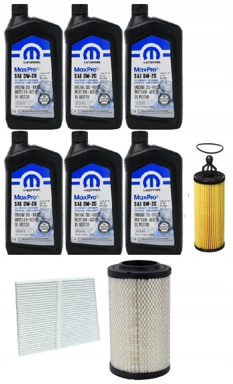 MOPAR 0W20 6L + FILTRY RAM PROMASTER 3500 3,6 2022