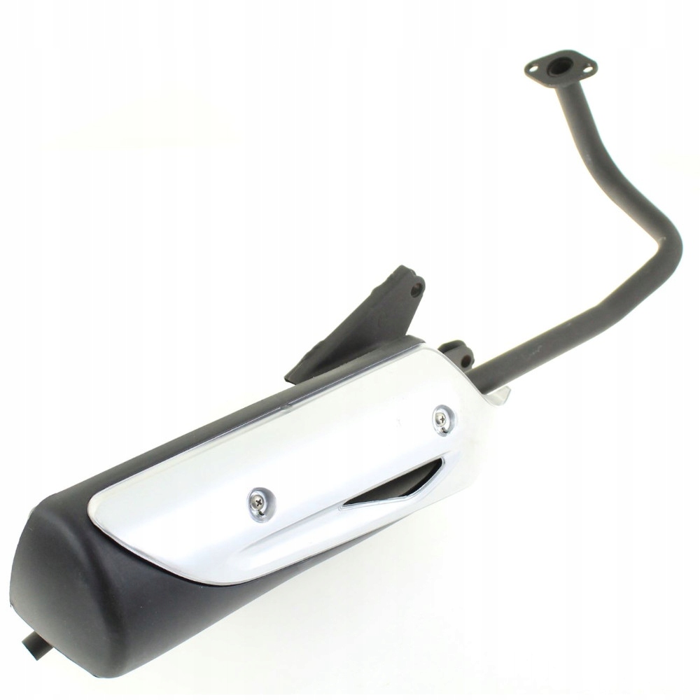 TŁUMIK POWER FORCE 4T GY6 KOŁO 10 CALI SREBRNY WYGŁUSZONY PRZELOT