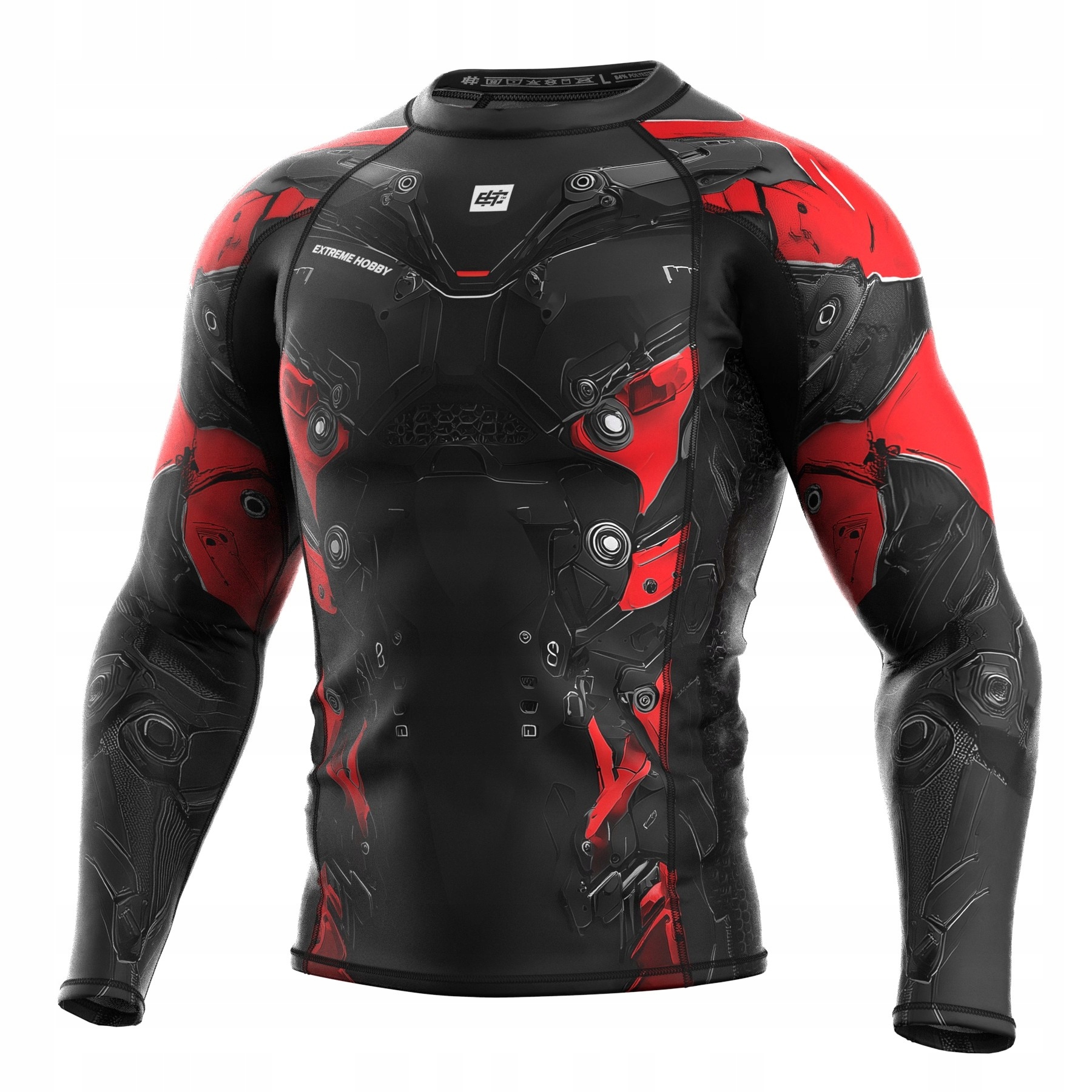 Koszulka na siłownię rashguard męski Extreme Hobby Iron Force M Czerwony