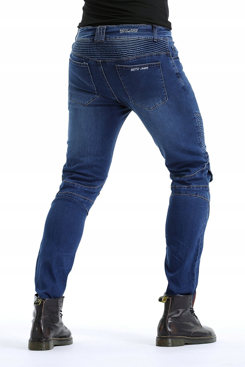 SPODNIE MOTOCYKLOWE BOJÓWKI MĘSKIE JEANSY KEVLAR Rozmiar XXXL