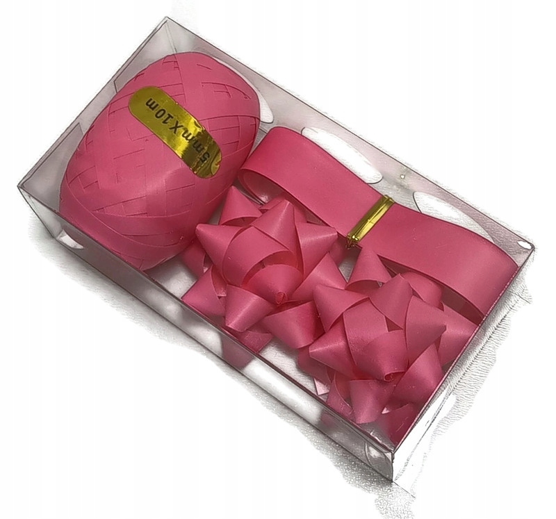 KOKARDKA WSTĄŻKA PREZENTOWA ROZETKA ZESTAW RÓŻOWY