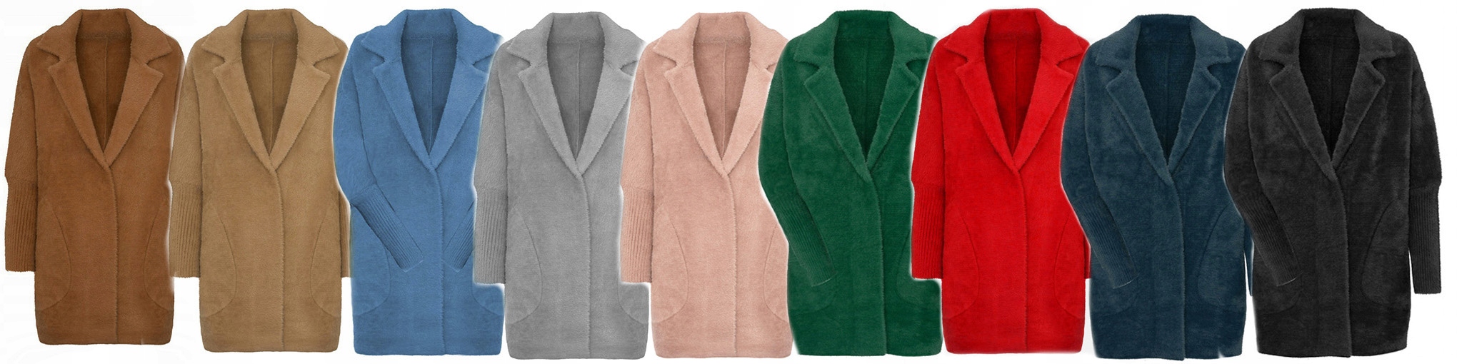 Płaszcz ALPAKI kurtka WEŁNA MODNE KOLORY oversize Marka Katmandi