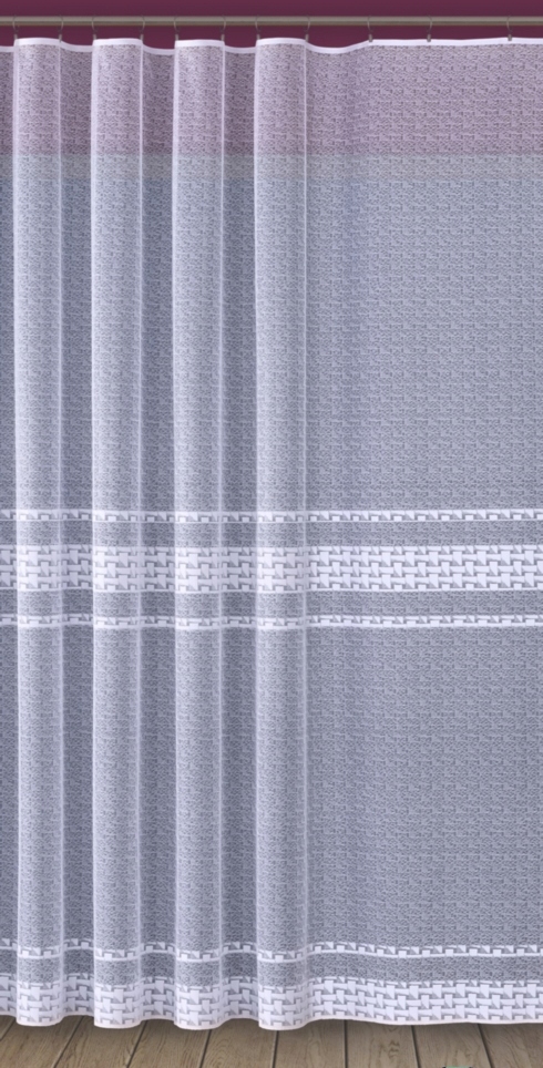 Mg Záclona 768/19 Bílá 500x250 cm Hotová Obšitá Bt