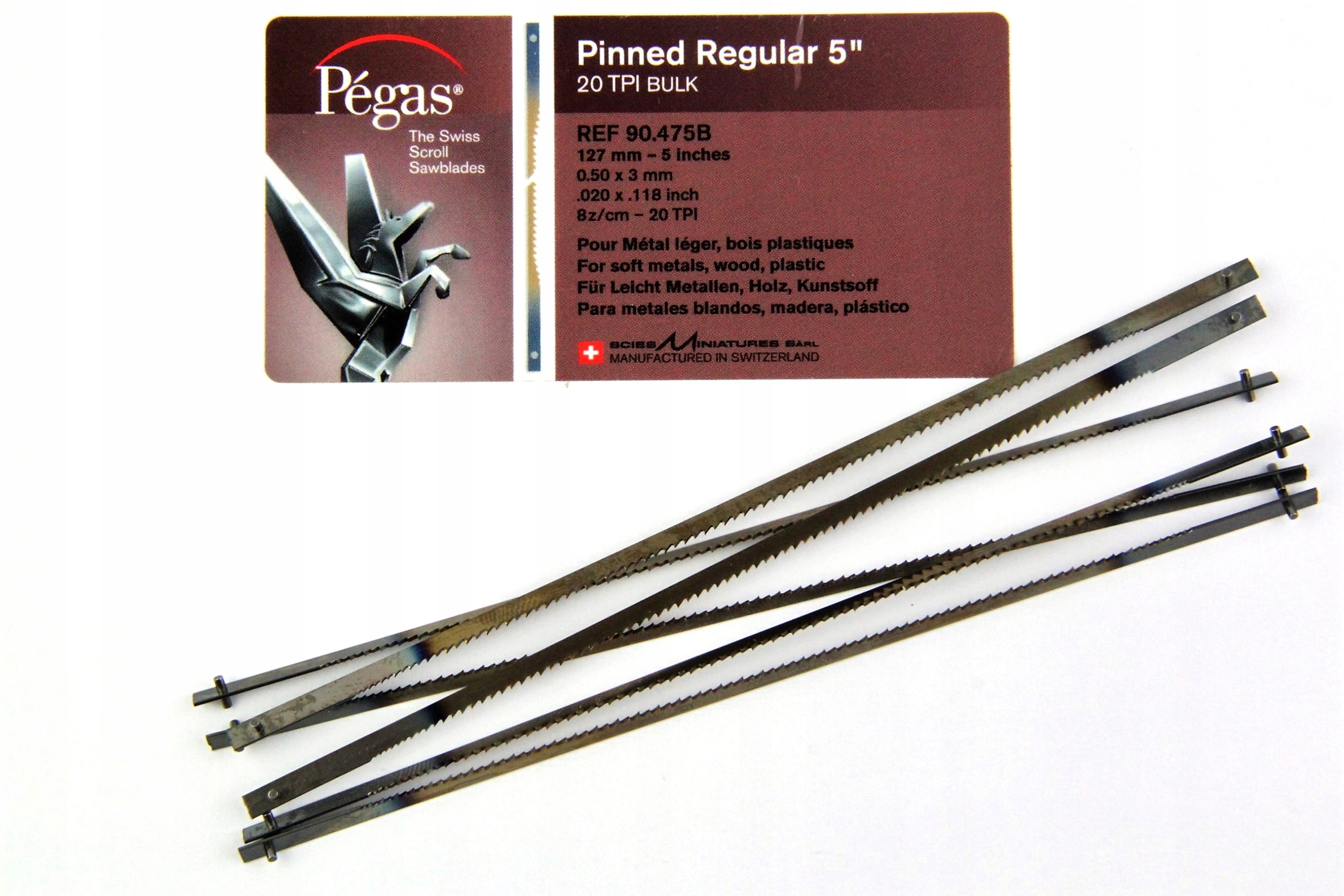 

Brzeszczoty z bolcami Pegas 134 mm 20 Tpi 6 szt