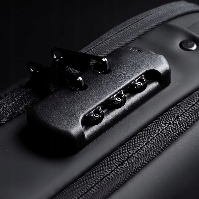 SASZETKA TORBA NA RAMIĘ MĘSKA NERKA PLECAK BOX USB Wzór dominujący bez wzoru