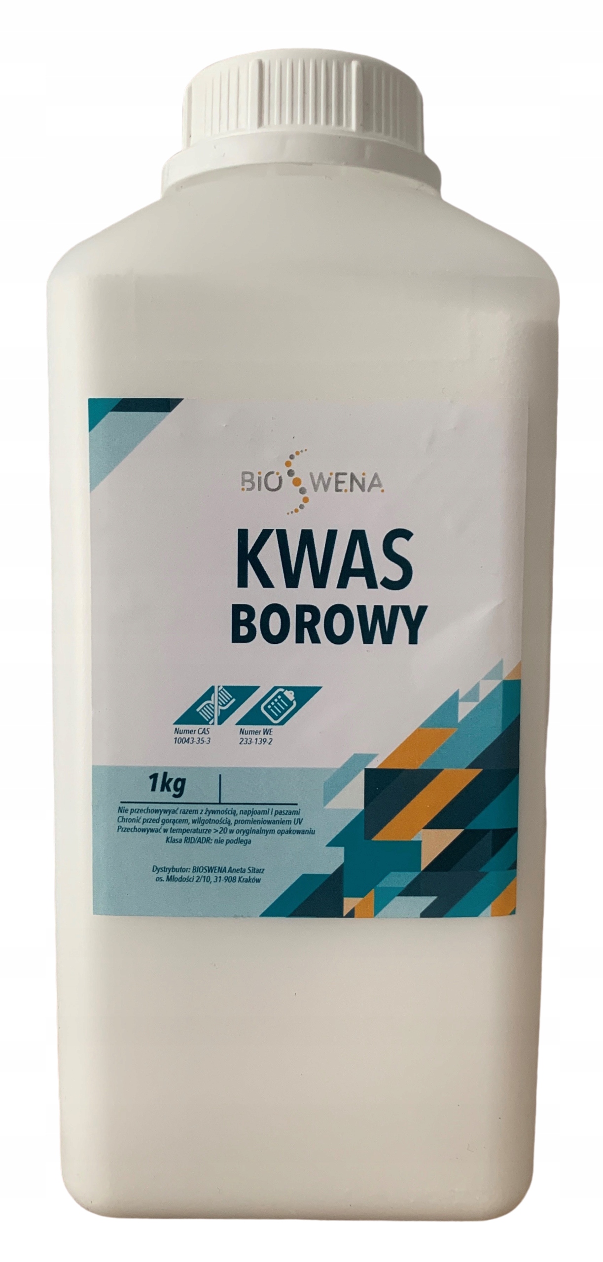 

Kwas Borowy Borny Czysty 1kg Bioswena