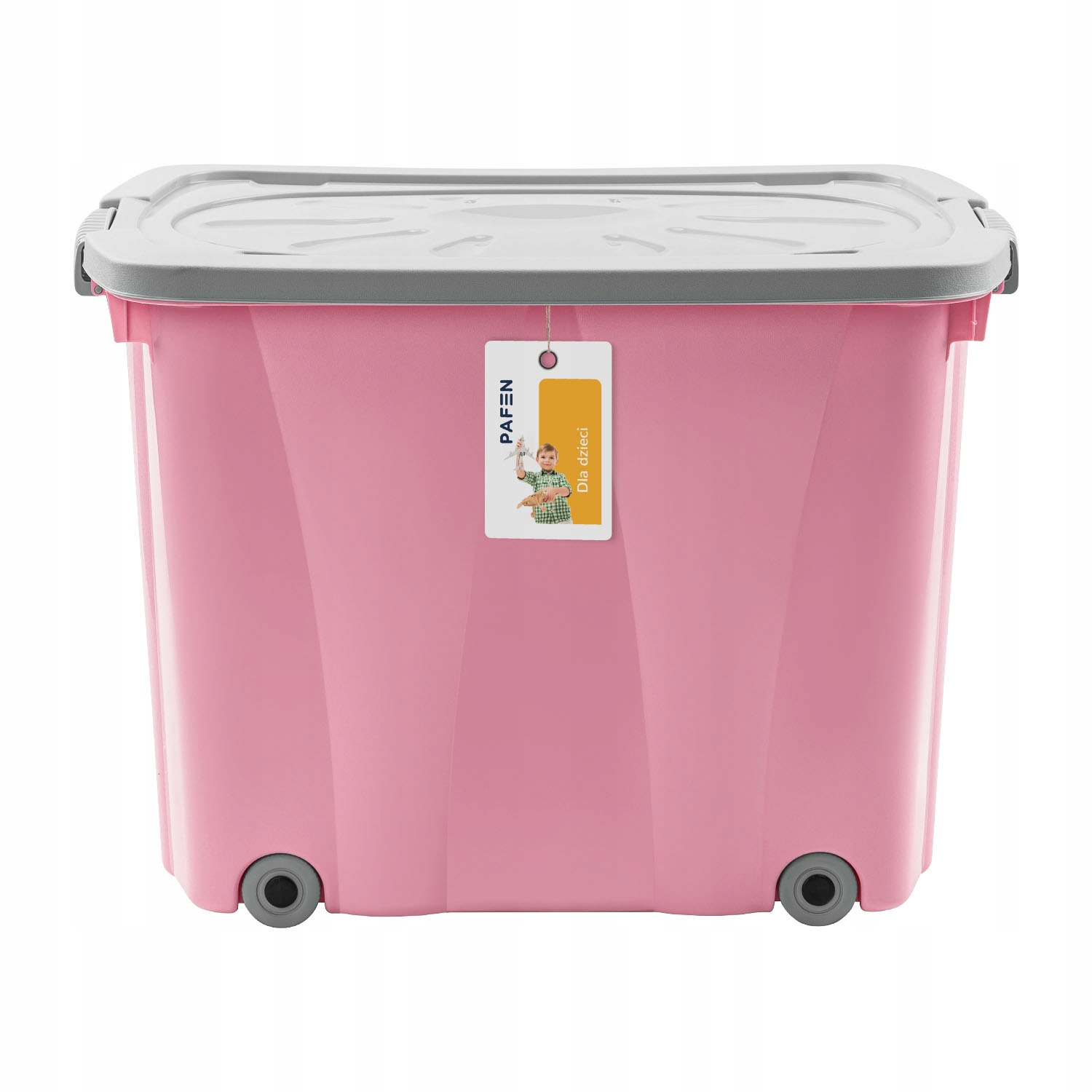 Pojemnik na zabawki z płaską pokrywą XL Różowy Płeć chłopcy dziewczynki