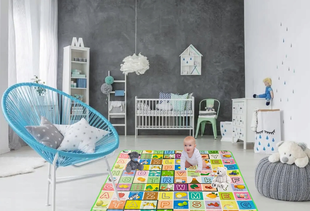 DUŻA PIANKOWA EDUKACYJNA MATA DYWAN 180x180cm Kod producenta 4398