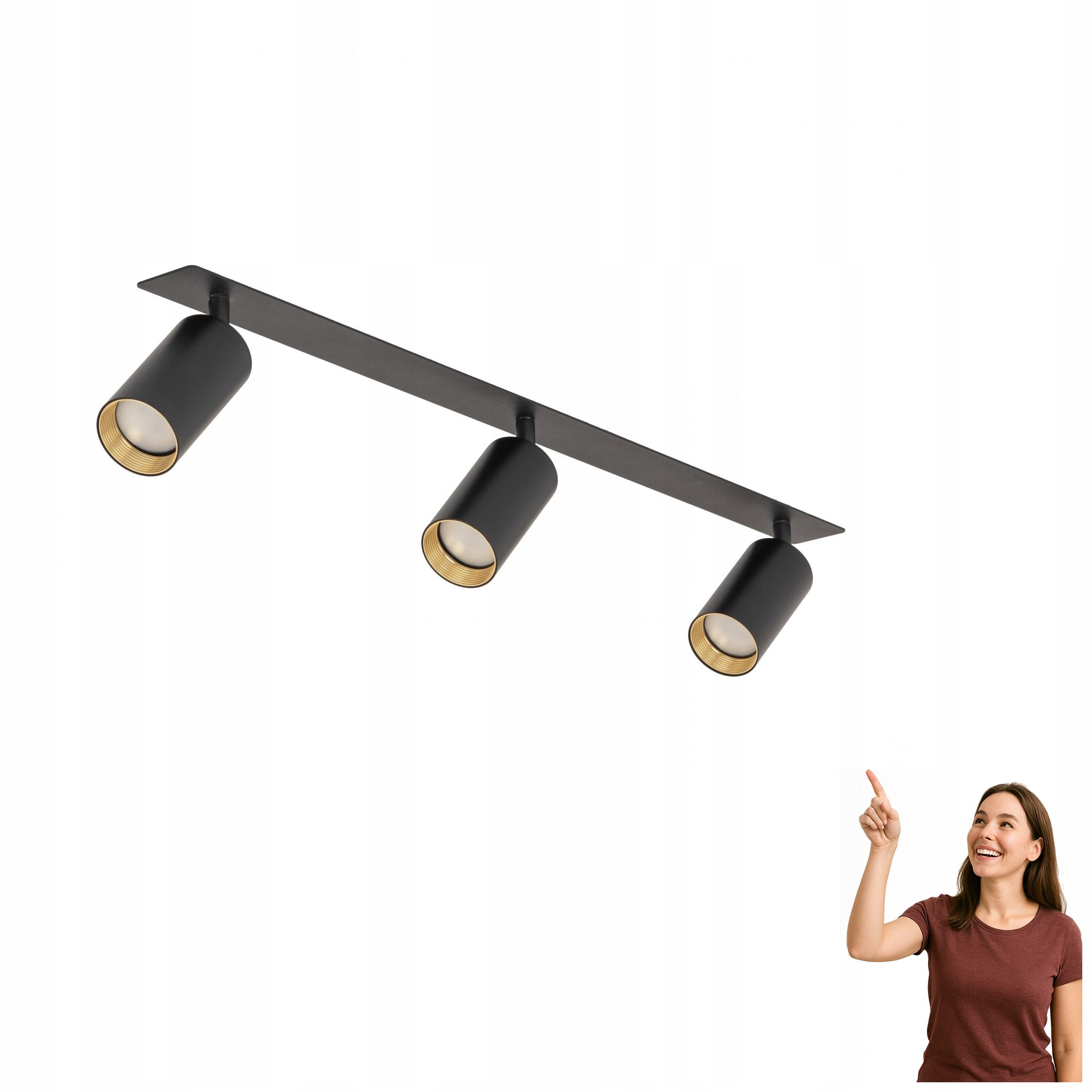Lampa trojitý podomietkový reflektor Amis Black 10808 Tk Lighting