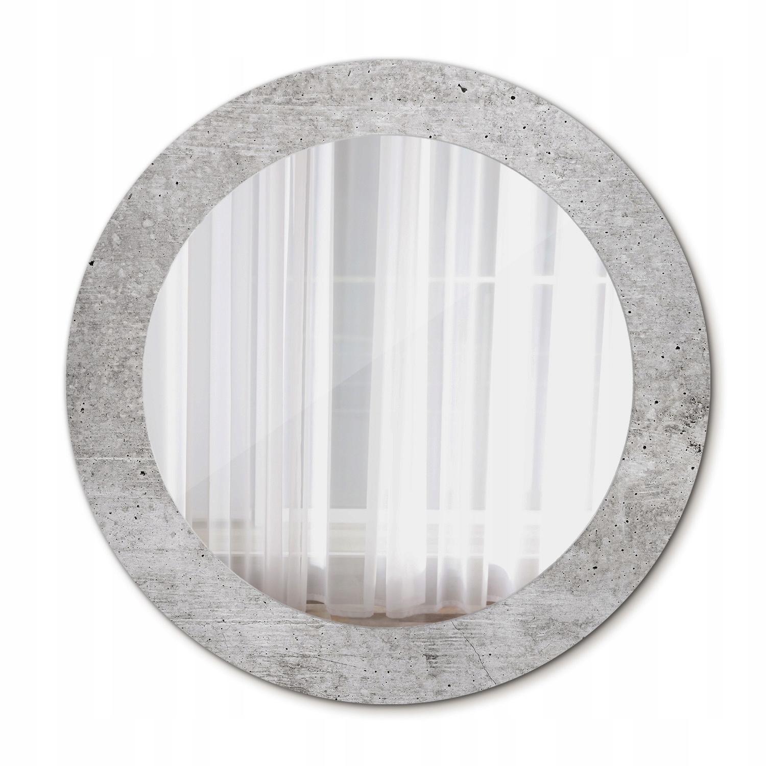 Okrúhle zrkadlo do obývacej izby Sivý betón 60 cm