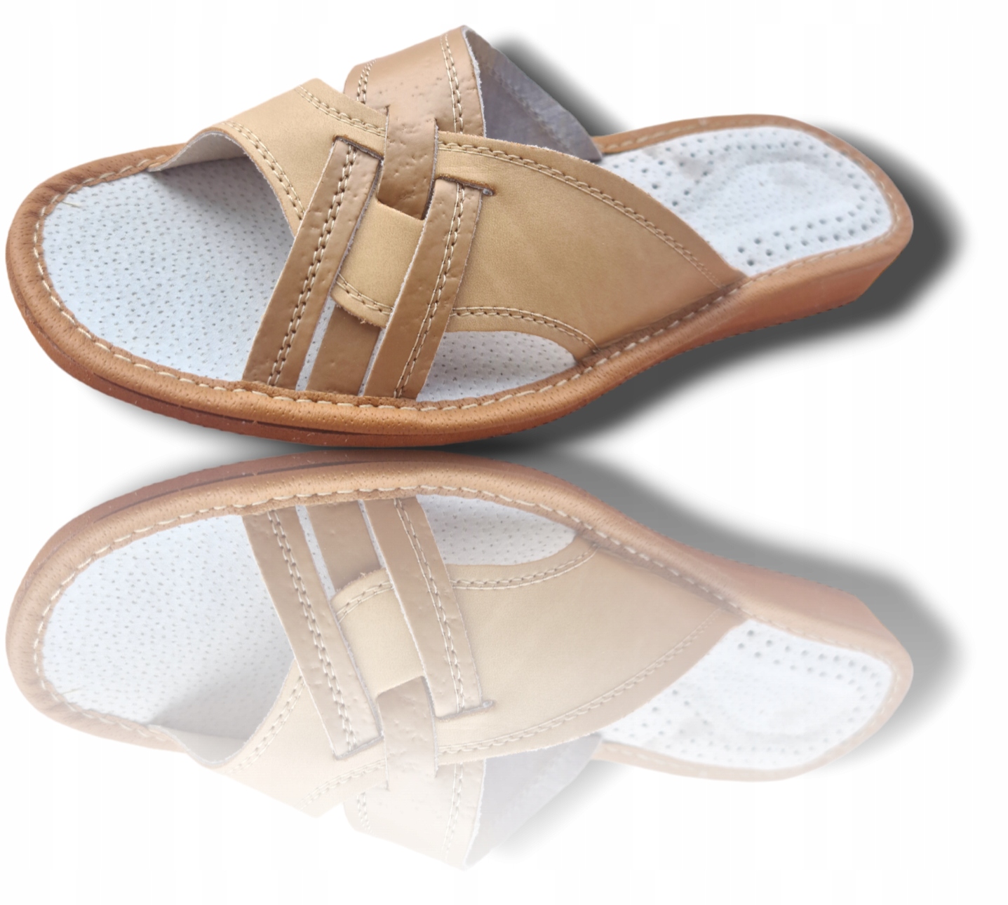 Pantofle Klapki Damskie Skórzane Rozmiar 38 Wsuwane Rozmiary 36-41 Marka inna