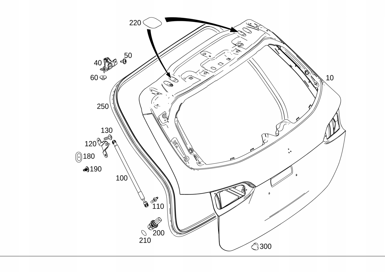 KLAPA TYLNA BAGAŻNIKA MERCEDES B KLASA W247