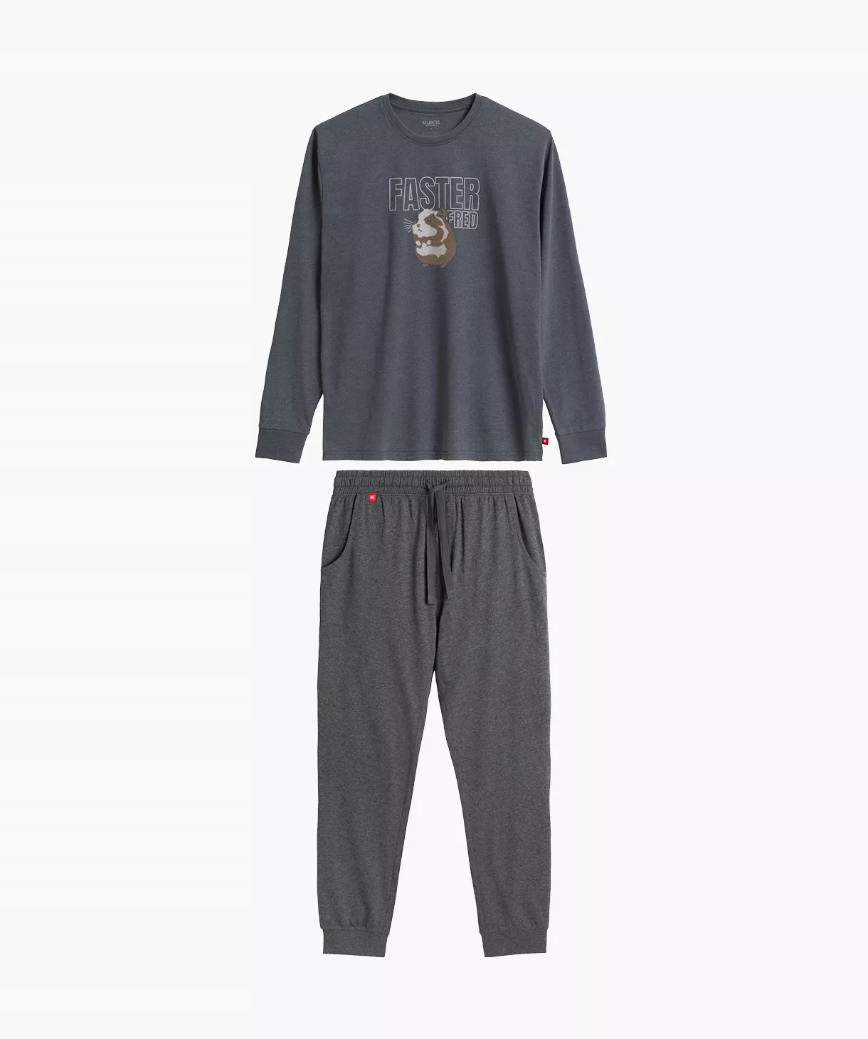 Atlantic Pánské pyžamo XL NMP-376 Šedý Melír