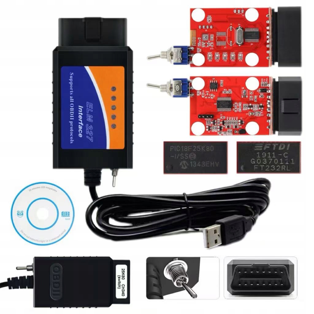 Interfejs Ford Mazda Forscan Hs/ms Can ELM327 Elmconfig +pliki Kalibracyjne