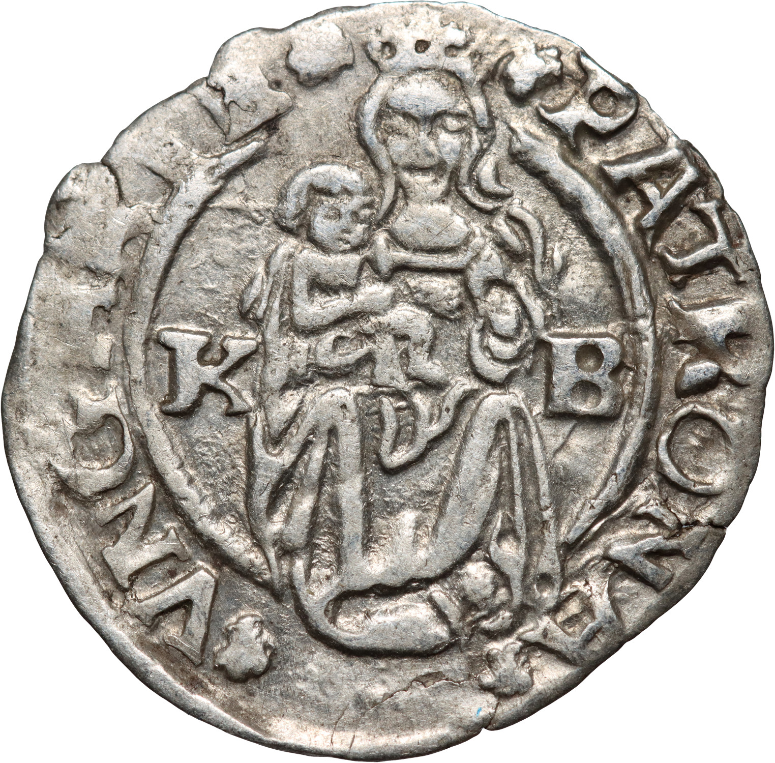 Węgry, Ferdynand I, denar 1542 KB