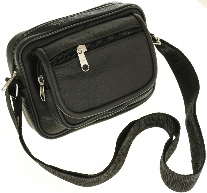 Pozioma męska torba na ramię listonoszka czarna PR Marka inna