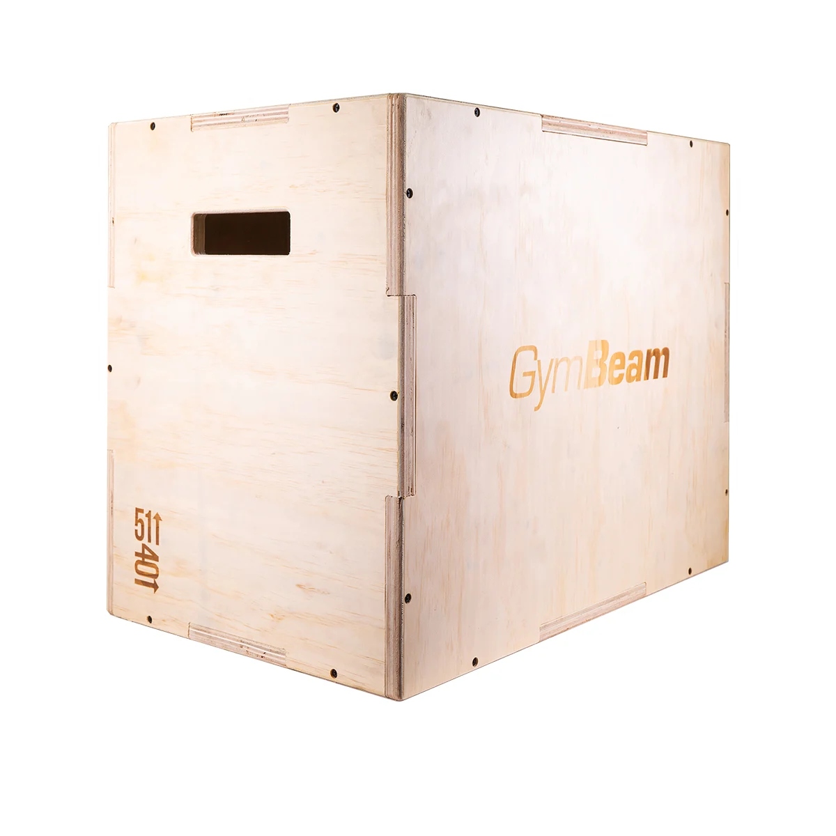 Skrzynia Plyometryczna Drewniana Jump Box Crossfit Hiit 40x51x61cm GymBeam