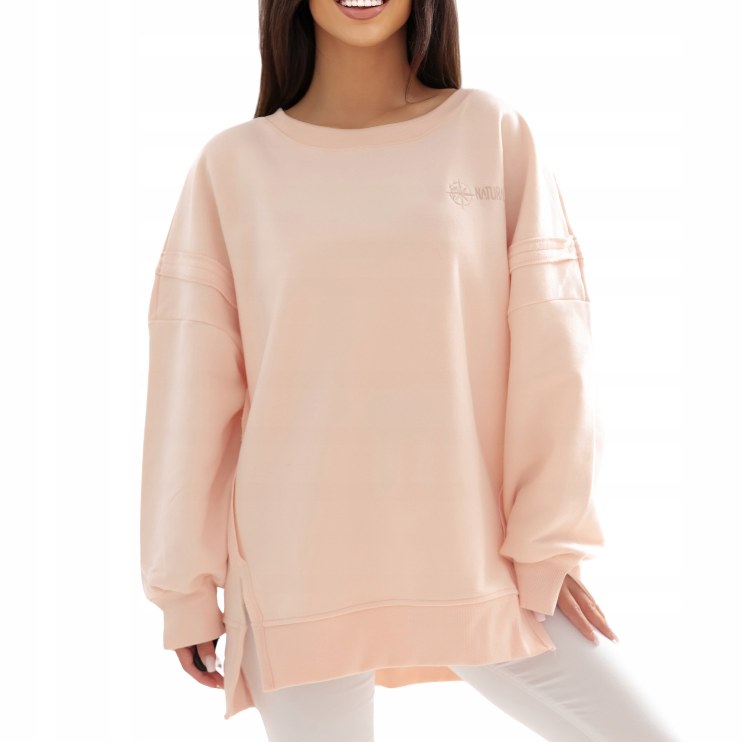 Dámská měkká oversize mikina Premium, světle pink , velikost M/L
