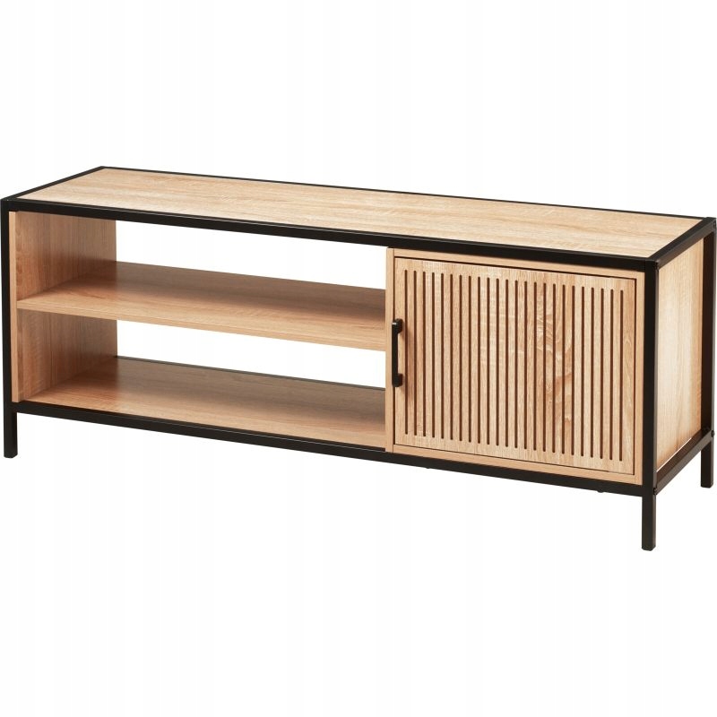 Tv stolík s policami 116x33x45 cm čierny/drevo