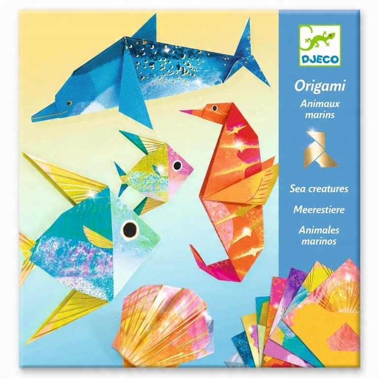 

Origami Morskie Stworzenia 24 arkusze Djeco 7+