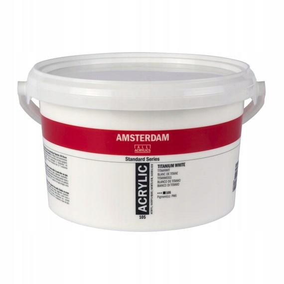 Barva akrylová 105 Titanium White 2500ml Amsterdam