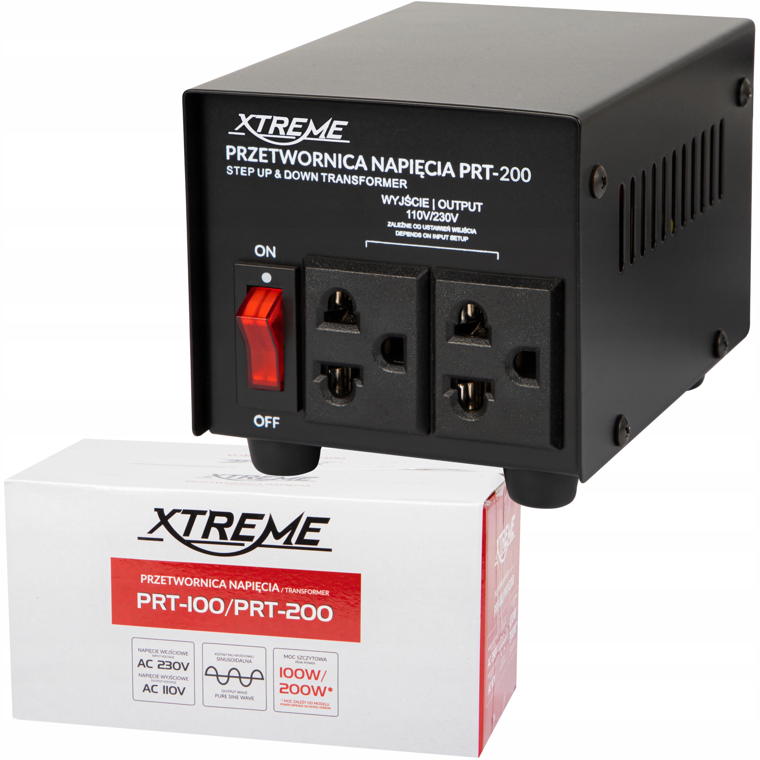 Transformator Przetwornica Konwerter Napięcia 110V 230V Usa Europa 200W