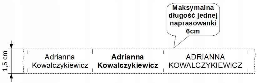 NAPRASOWANKI IMIENNE DLA SENIORA 70 szt Marka bez marki