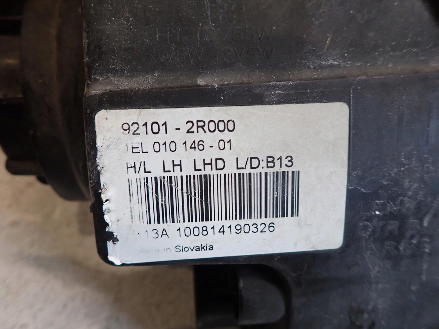 light front front left HYUNDAI I30 and 2007-2012 92101-2R000