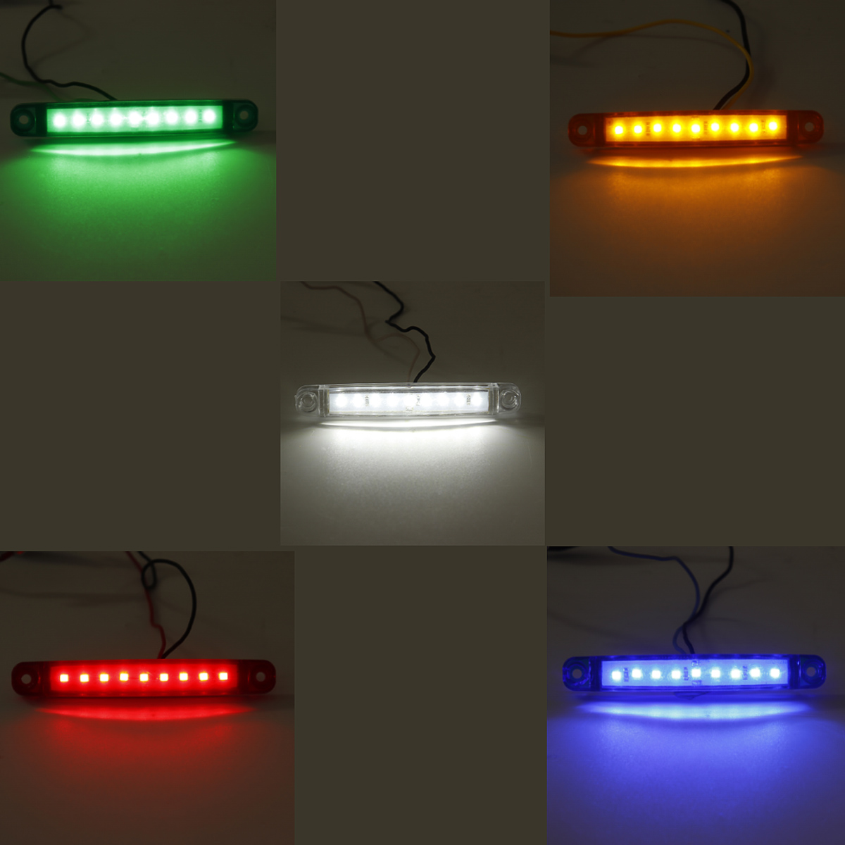 Lampy obrysówki diodowe 9 LED 12V/24V 30szt Wersja Europejska