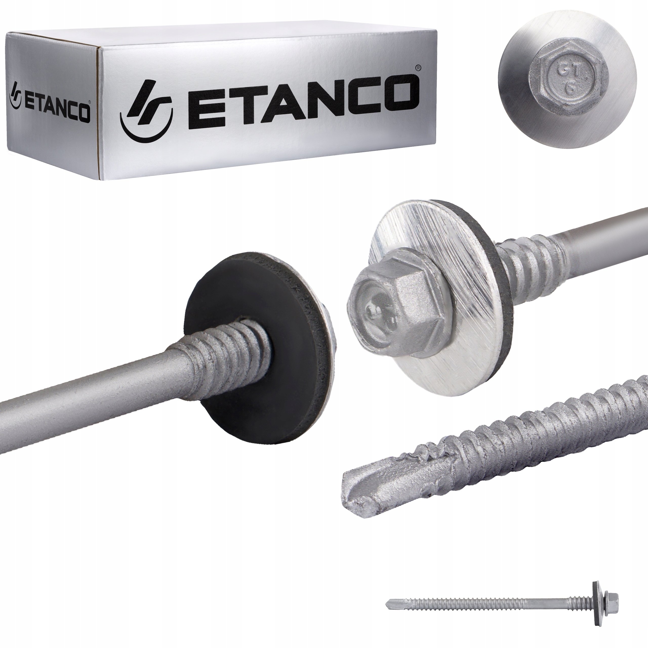 Wkręty do płyty warstwowej 90 mm Ocynk 100 szt. do metalu Etanco GTR6