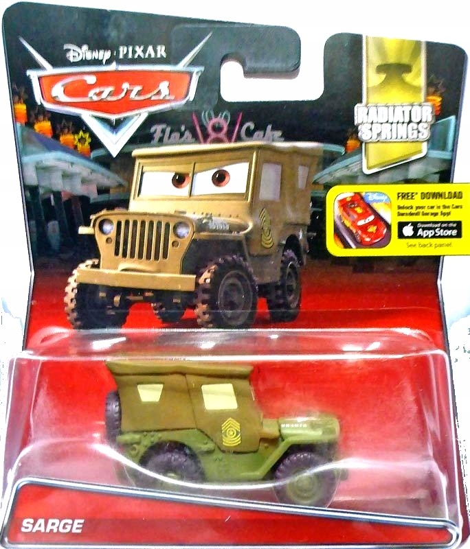 

Cars Auta L1 Sierżant Wojskowy Kamasz Mattel Sarge