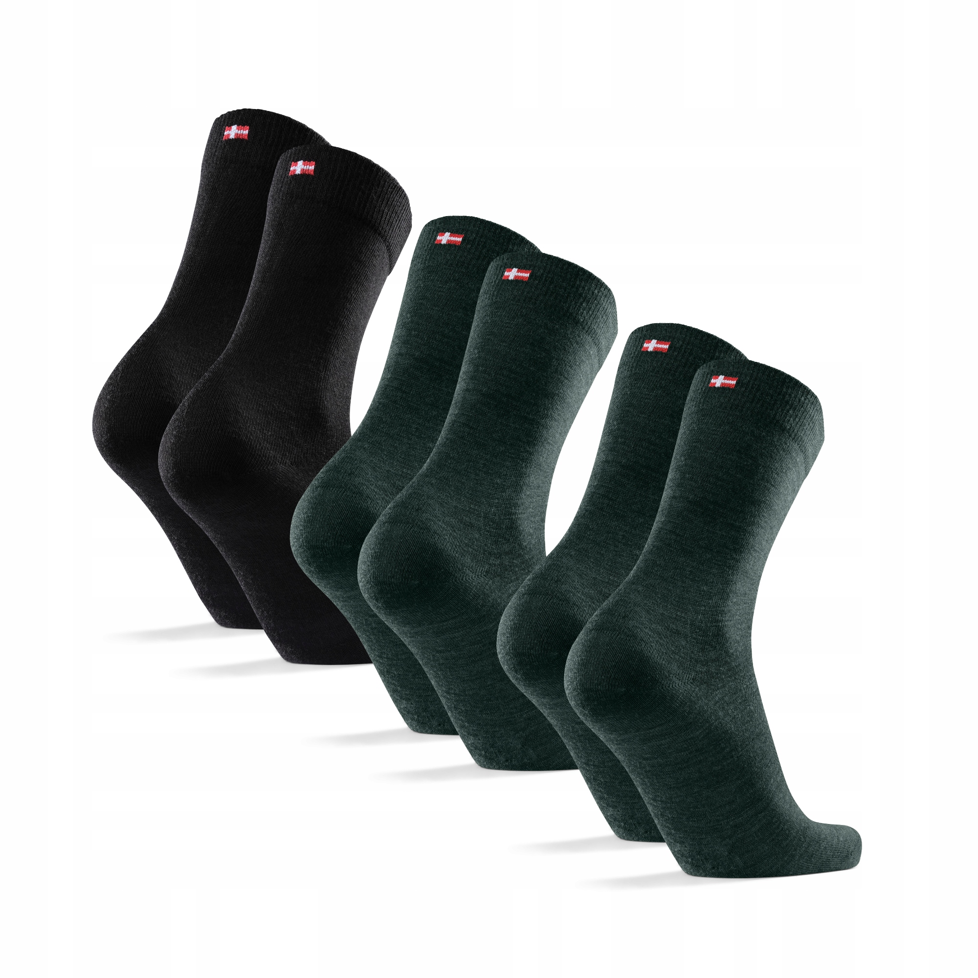 Ponožky Merino vlna Danish Endurance Klasické unisex 3-Pak 39-42