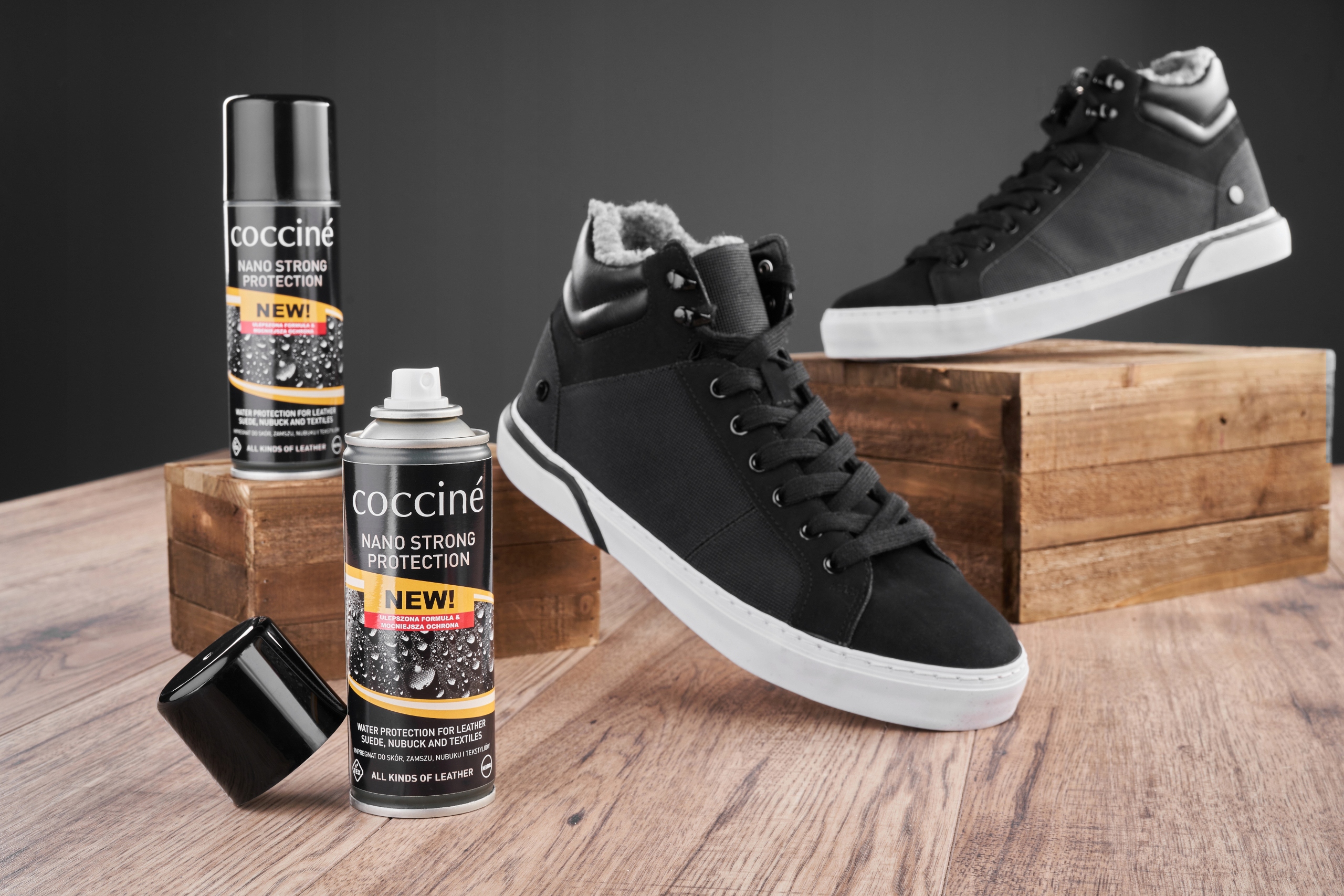 5x Wodoodporny Impregnat do Butów Nano Protector Strong Coccine 230 ml Stan opakowania oryginalne