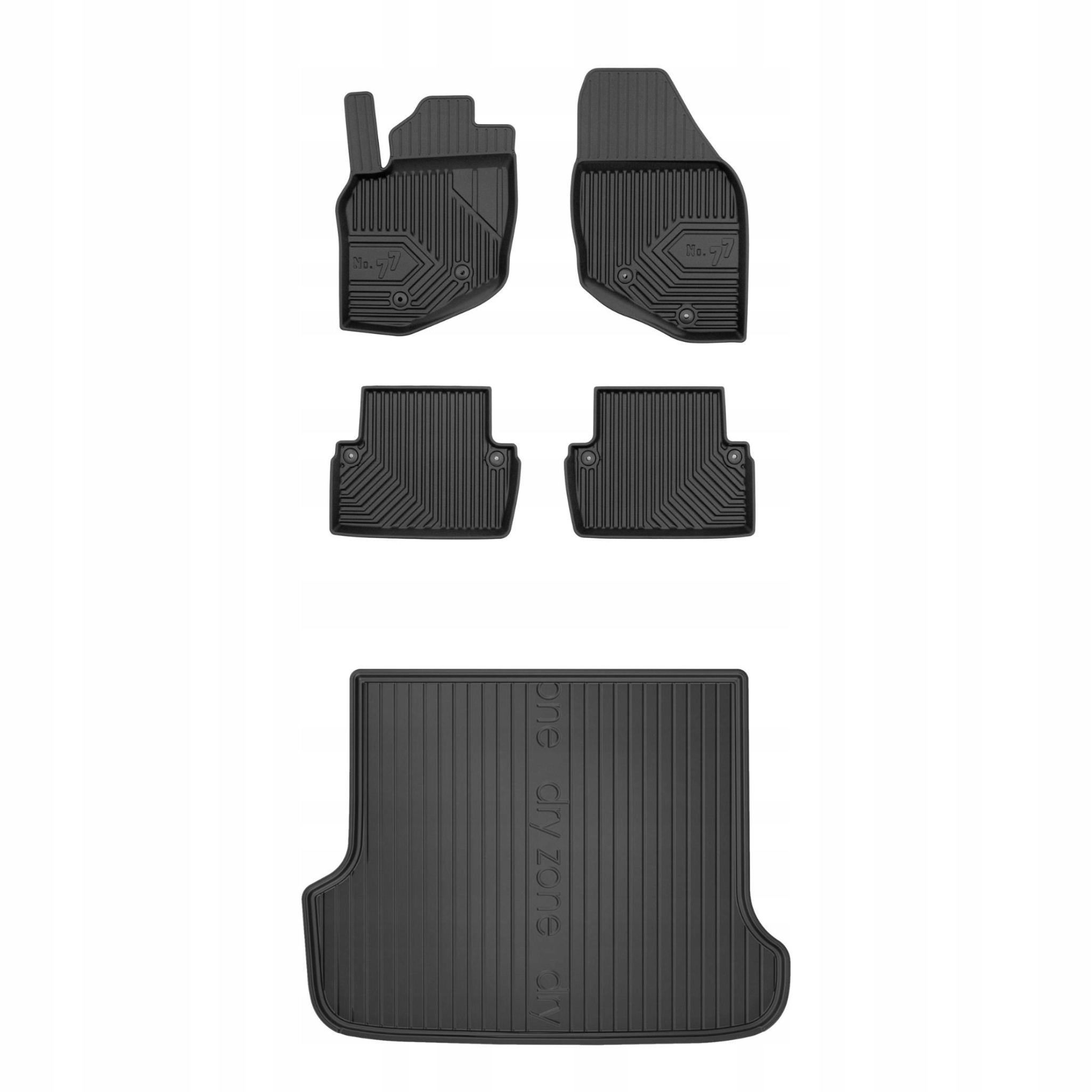 Sada gumových kobercov a rohoží pre Volvo XC70 I/Volvo V70 II 2000-2007