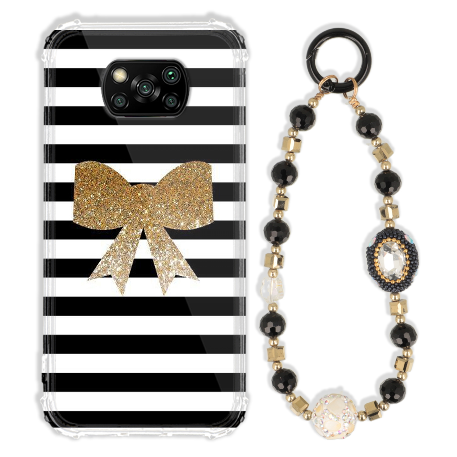 Puzdro Pre Xiaomi Poco X3 Pro Antishock Zirkóny Čierno Zlaté|odolné|silné