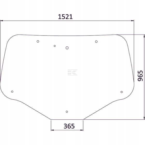 Zadní sklo tónované 84600181 Kramp