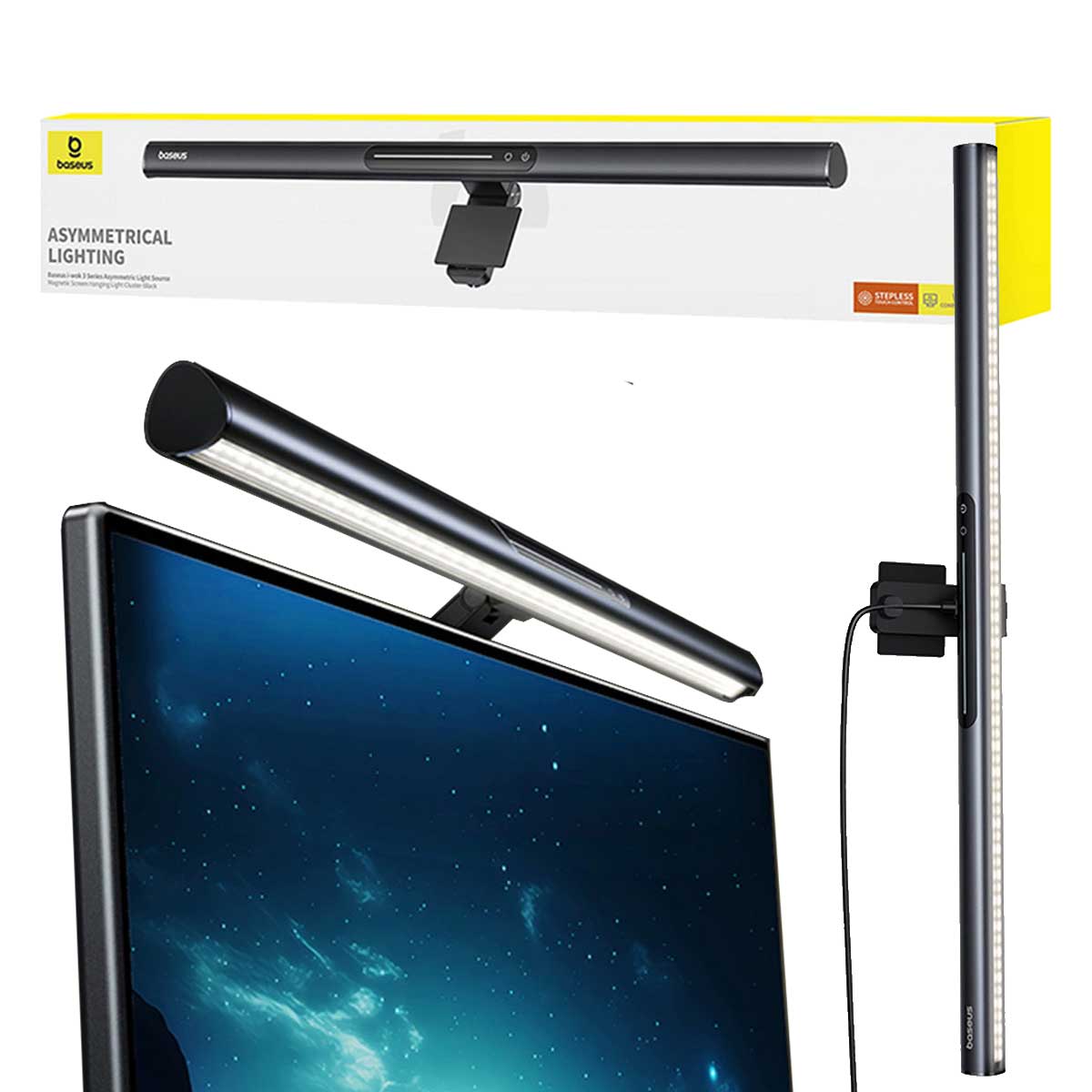 Baseus Lampa Led Na Monitor Lampka Nocna Do Komputera Do Biura Dla Graczy