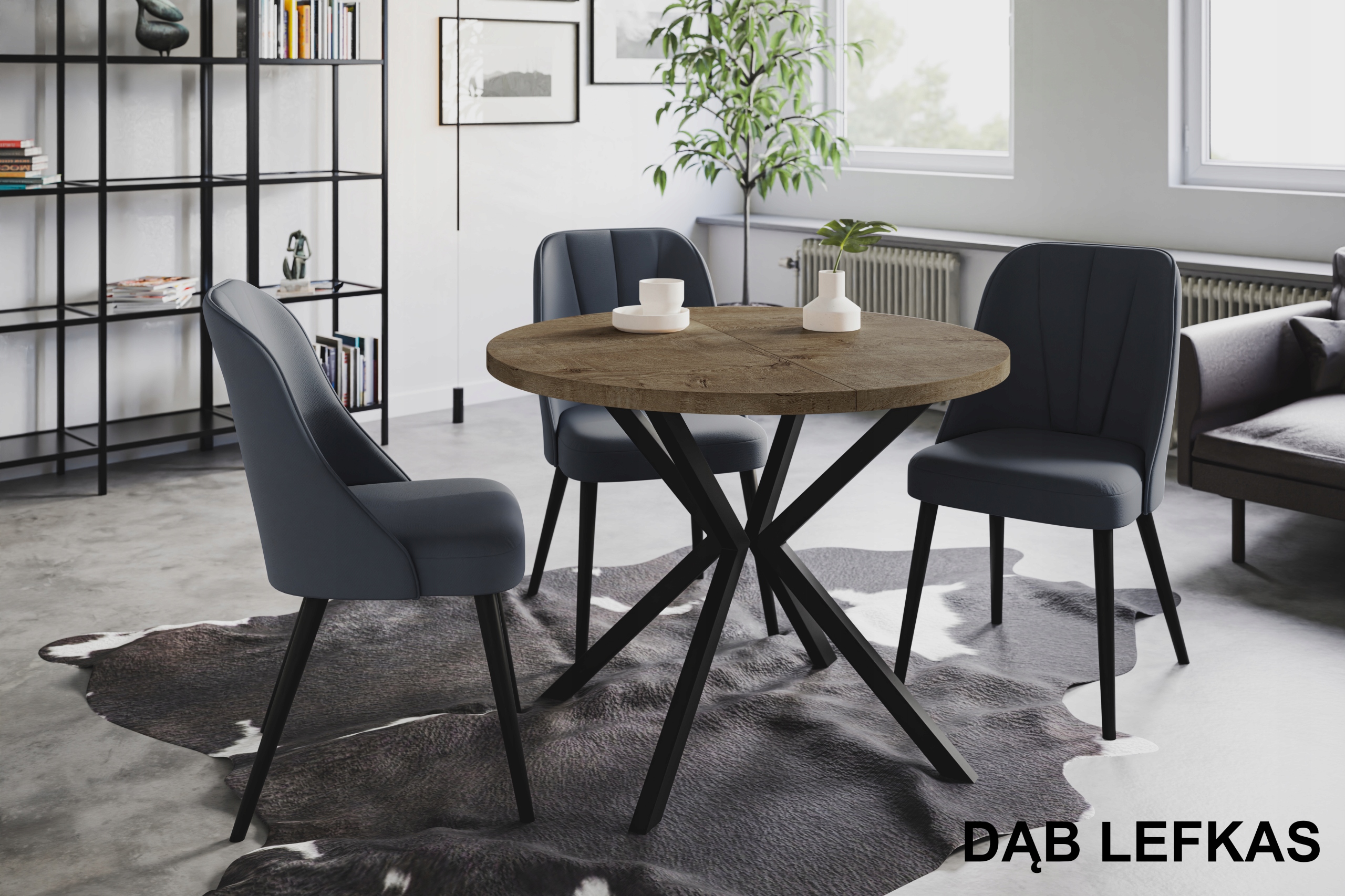 Stół rozkładany loft okrągły 100/180 LITE Marka Alpi Meble