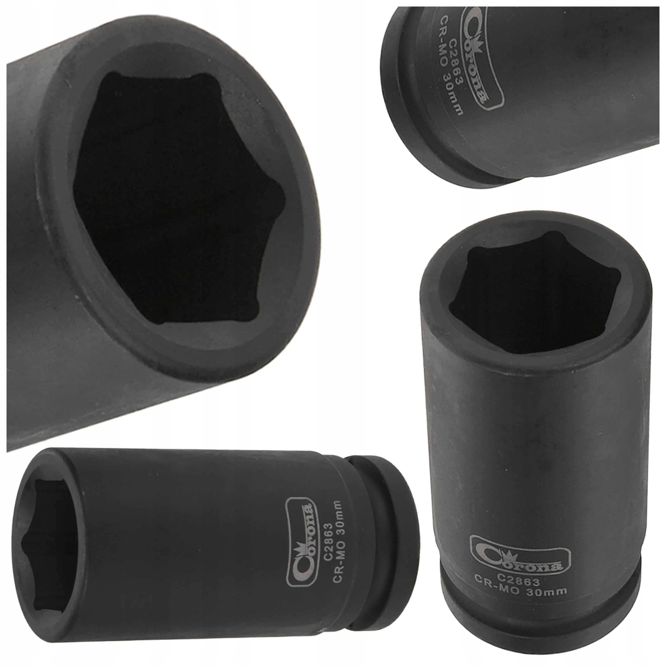 Nasadka Udarowa Długa 6-KĄTNA 3/4" Cala Do Klucza Udarowego 30 MM Molibden