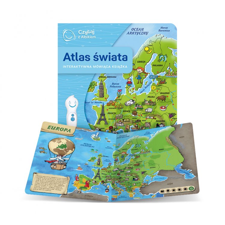 CZYTAJ Z ALBIKIEM ATLAS ŚWIATA MÓWIĄCA KSIĄŻKA ALBIK Tytuł Atlas świata