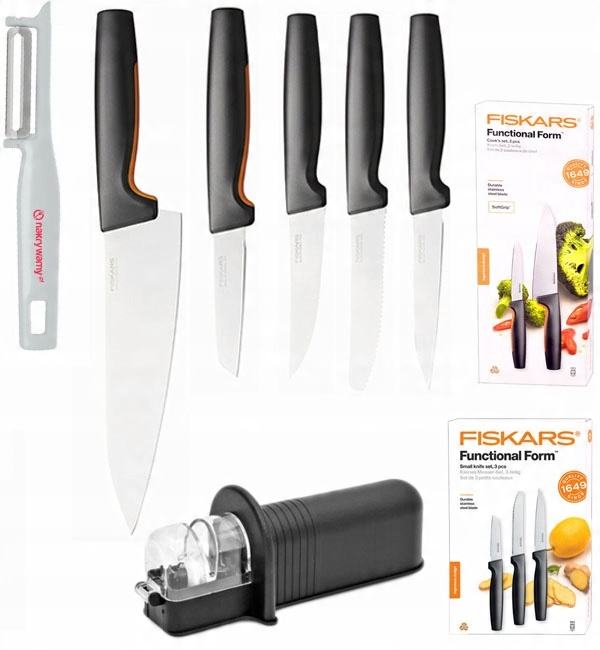 

Fiskars Ff Komplet 5 Noży Stalowych+ostrzałka