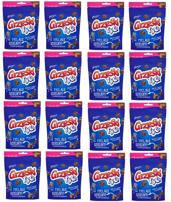 Levně 16 x 120 g Goplana Grześki Tyci Wafelki s krémem v dezertní čokoládě Kart