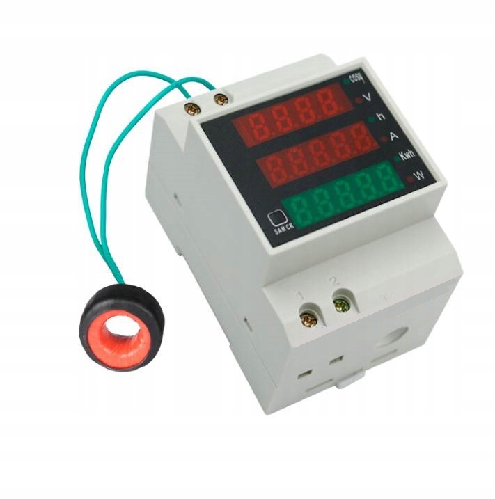 Miernik 4w1 LICZNIK ENERGII WATOMIERZ AMPEROMIERZ DIN 125A 300V COSfi RMS Model E07A