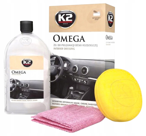 

K2 Omega Żel Do Plastików Kokpitu Gąbka Mikrofibra