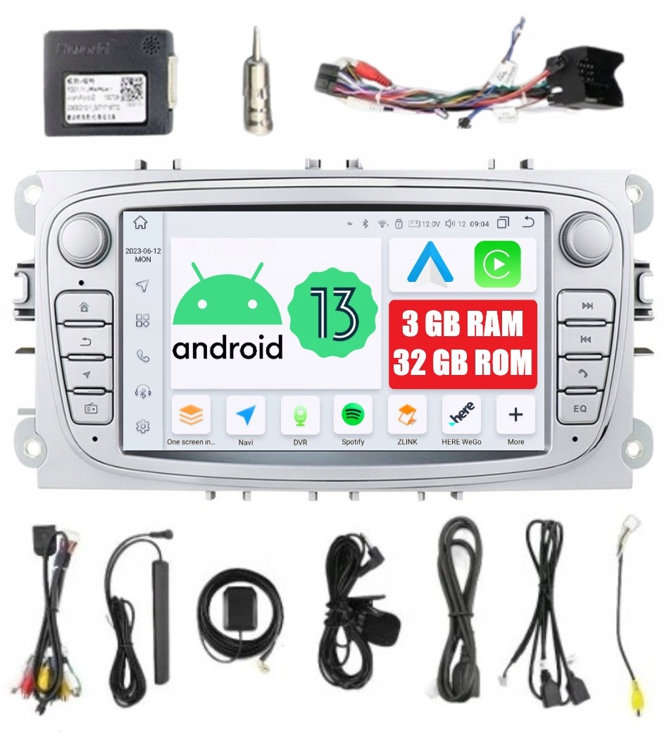 Rádio 2DIN Navigace Android Ford Connect Focus II S-max Galaxy Mondeo MK4