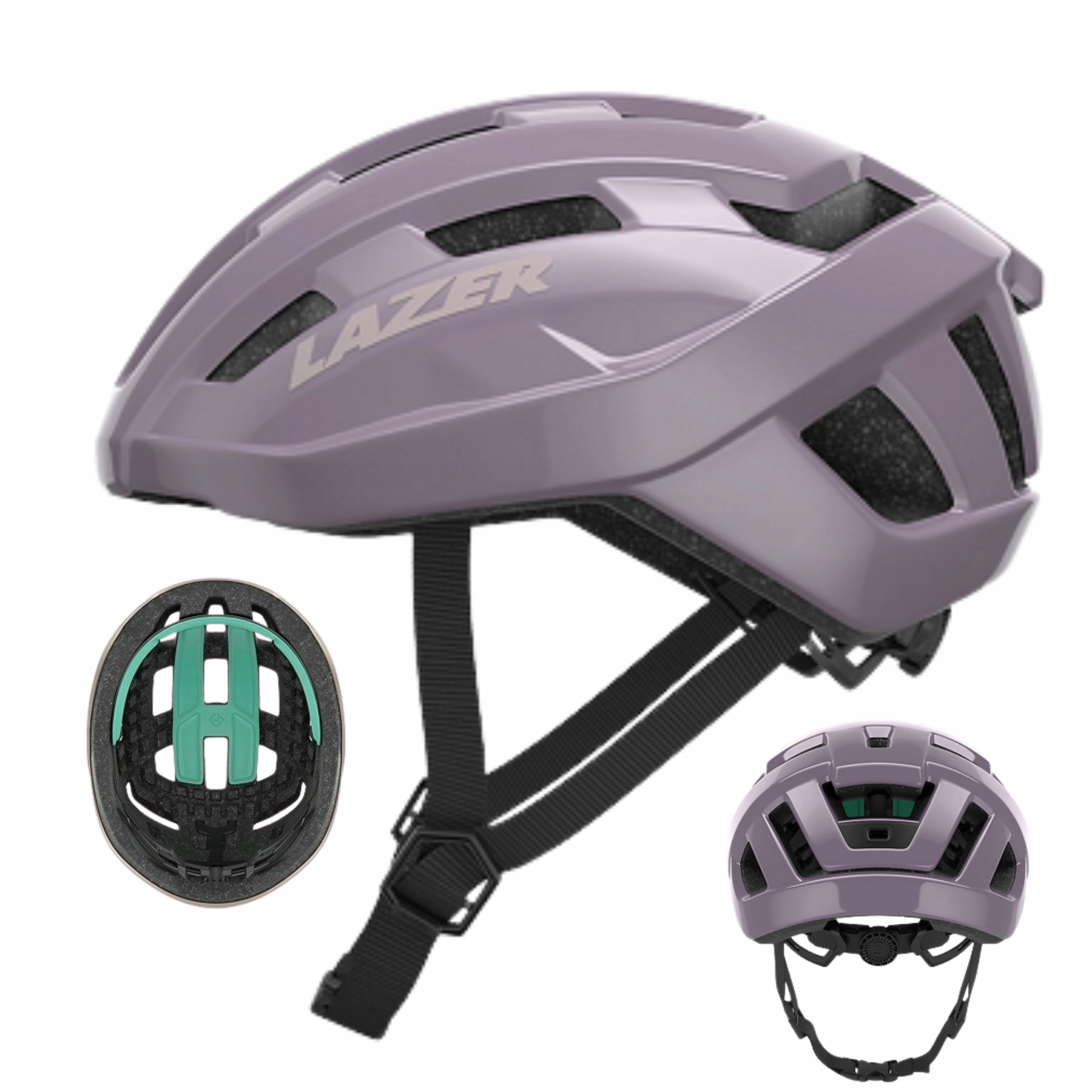 Kask rowerowy szosowy Lazer Tempo KinetiCore 54-61 cm Mulberry Fioletowy